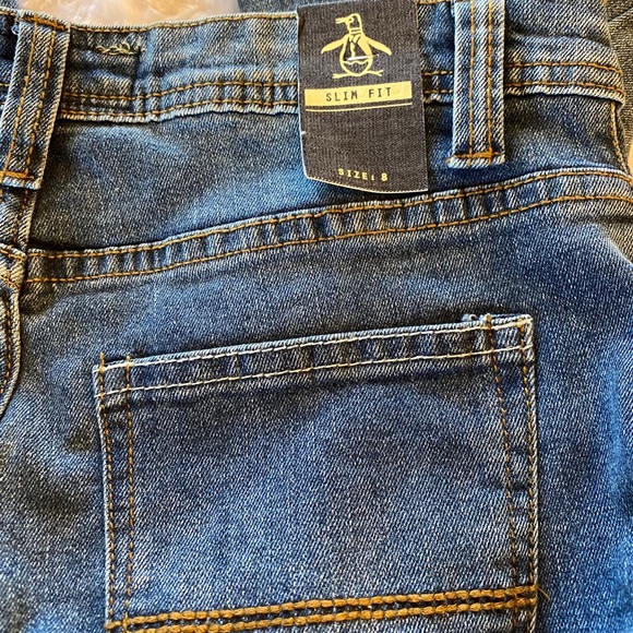 πHPπOriginal Penguin Boys Denim Medium Wash Straight Leg Blue Jeans - 8 - Picture 10 of 12